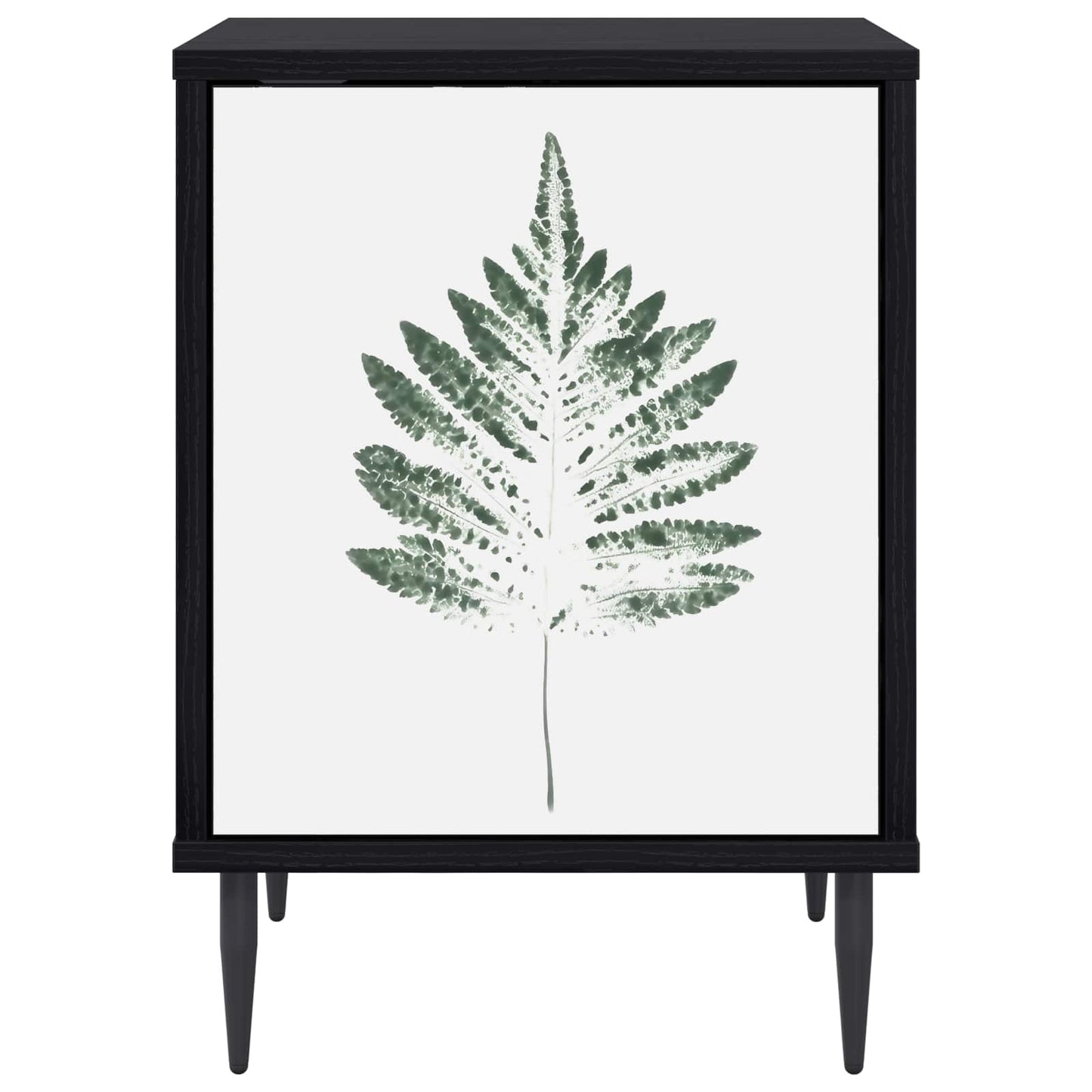 vidaXL Bedside Cabinet HANAU 2 pcs Black Oak 36 x 33 x 51 cm