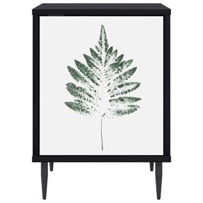 vidaXL Bedside Cabinet HANAU 2 pcs Black Oak 36 x 33 x 51 cm