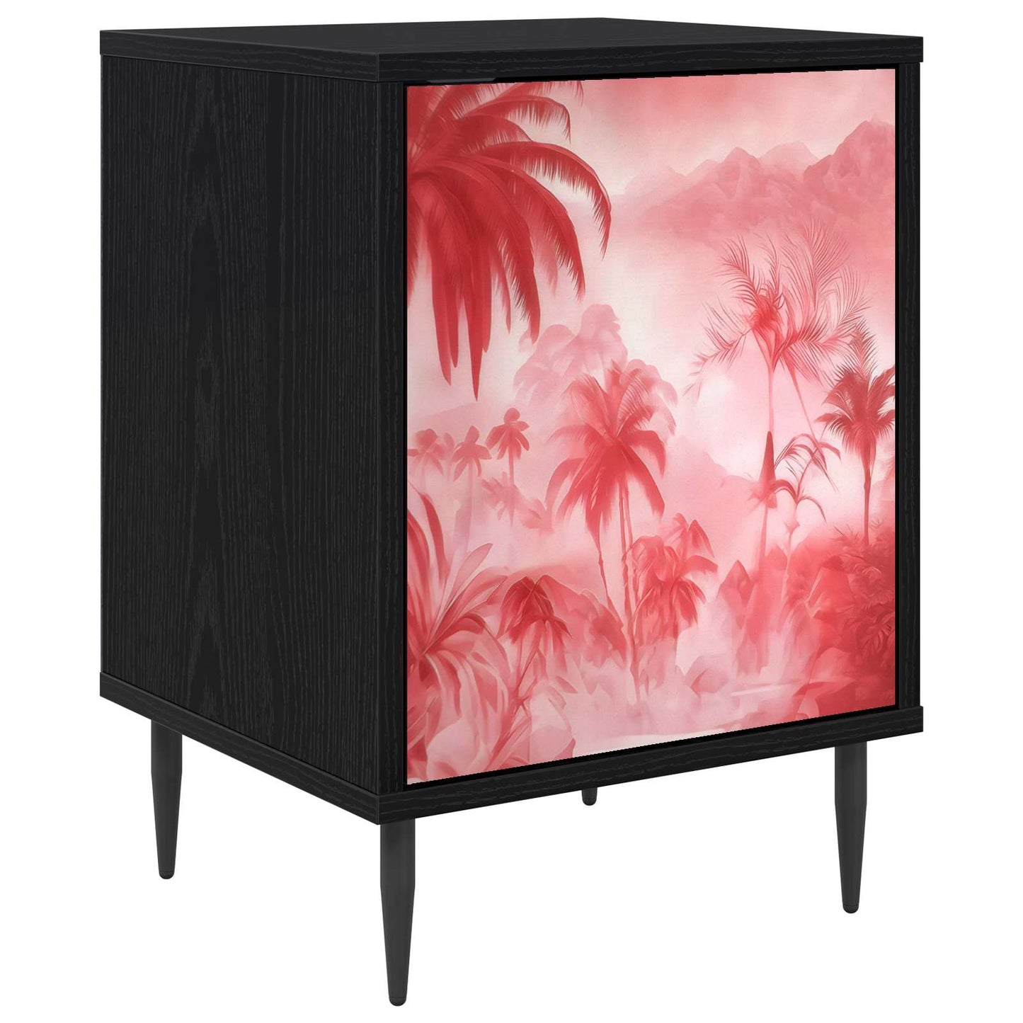vidaXL Bedside Cabinet AACHEN Black Oak 36 x 33 x 51 cm