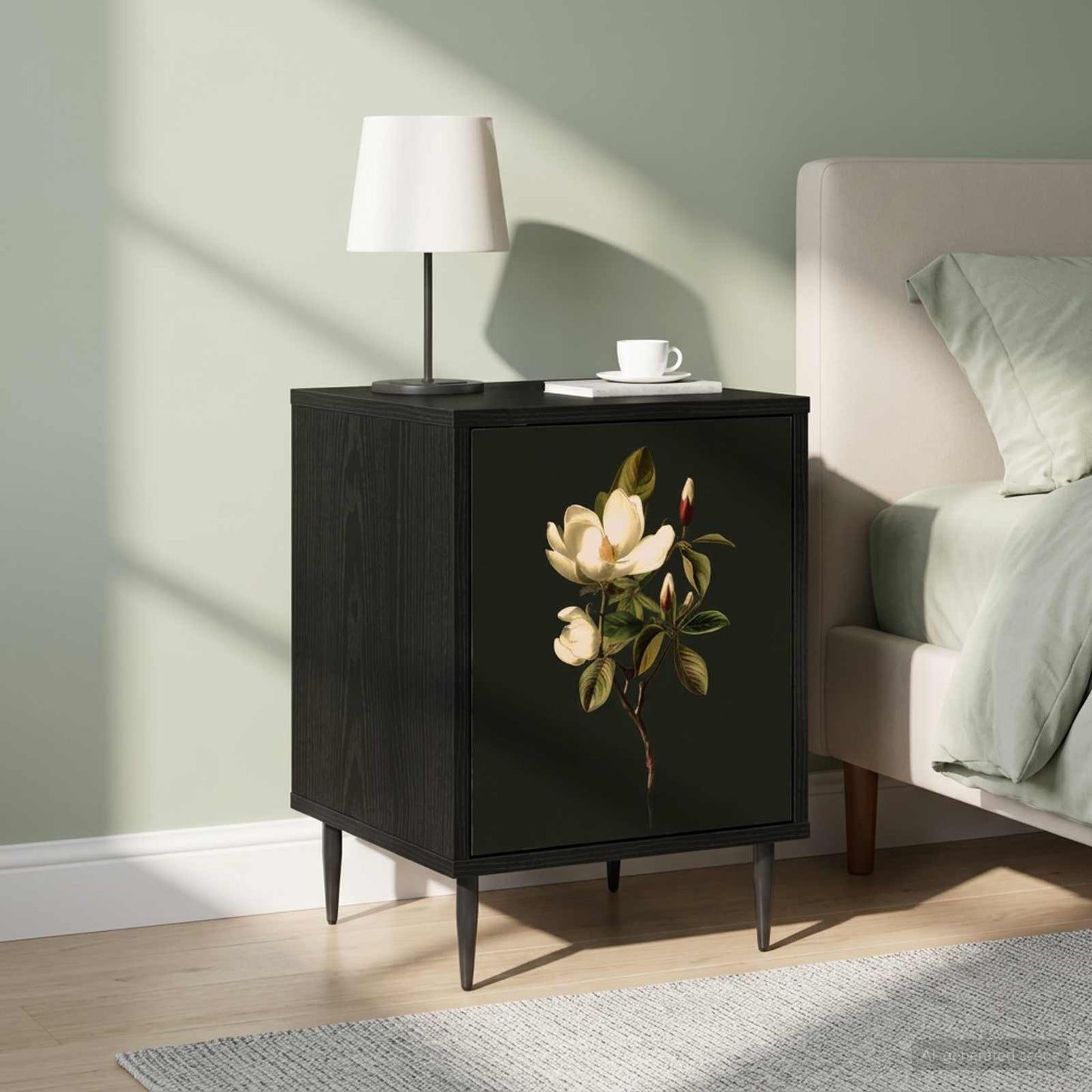 vidaXL Bedside Cabinet BREMEN 2 pcs Black Oak 36 x 33 x 51 cm