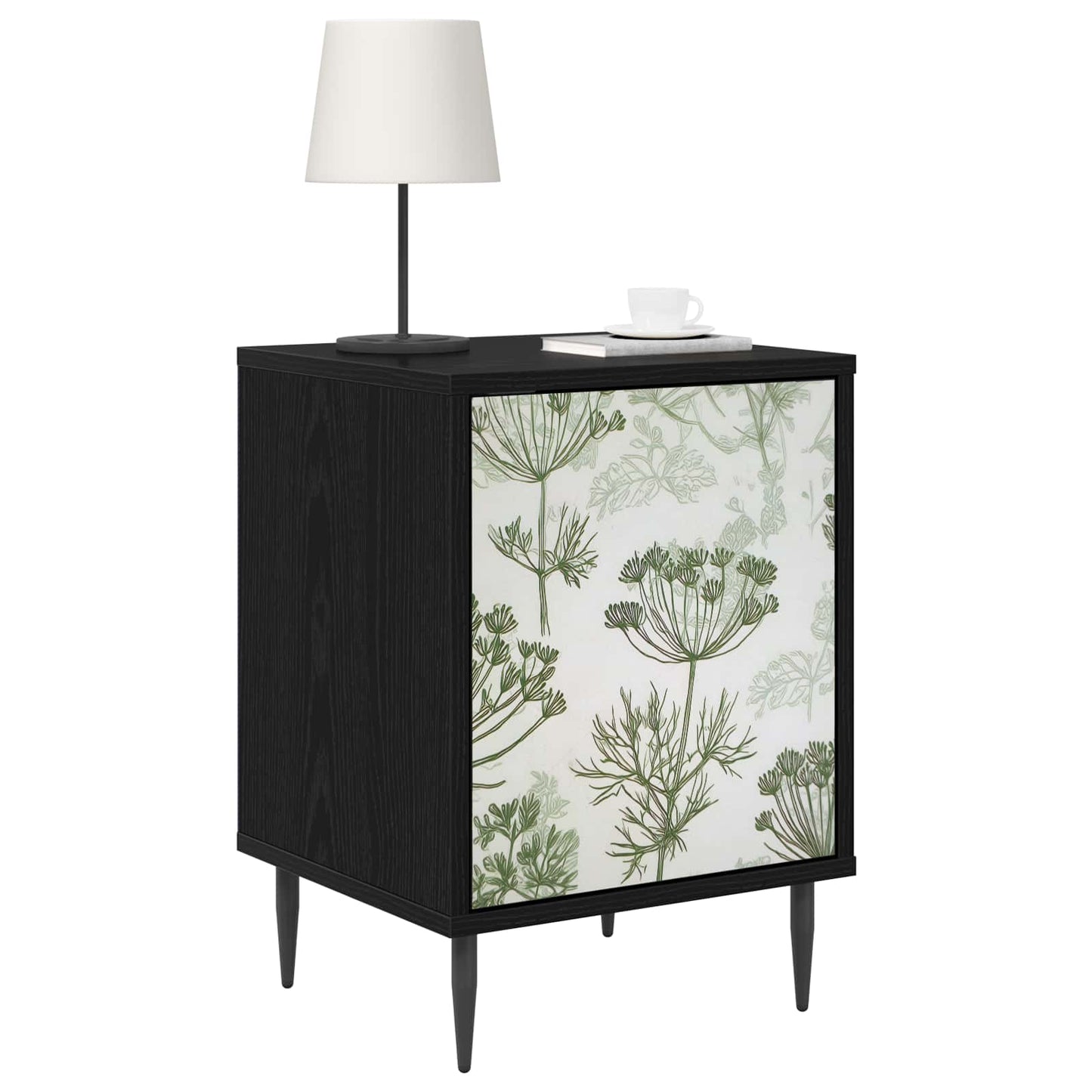 vidaXL Bedside Cabinet GOTHA Black Oak 36 x 33 x 51 cm Engineered Wood