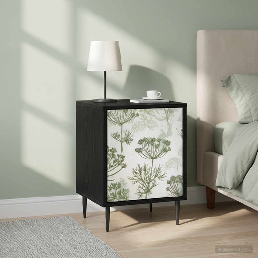 vidaXL Bedside Cabinet GOTHA 2 pcs Black Oak 36 x 33 x 51 cm