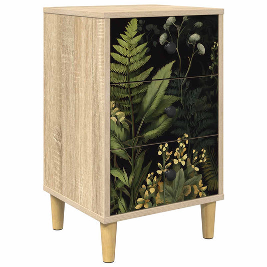 vidaXL Bedside Cabinet RHENEN Sonoma Oak 36 x 33 x 60 cm