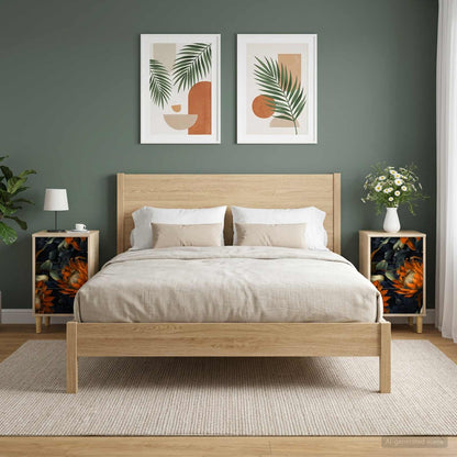 vidaXL Bedside Cabinet LOCHEM 2 pcs Sonoma Oak 36 x 33 x 60 cm