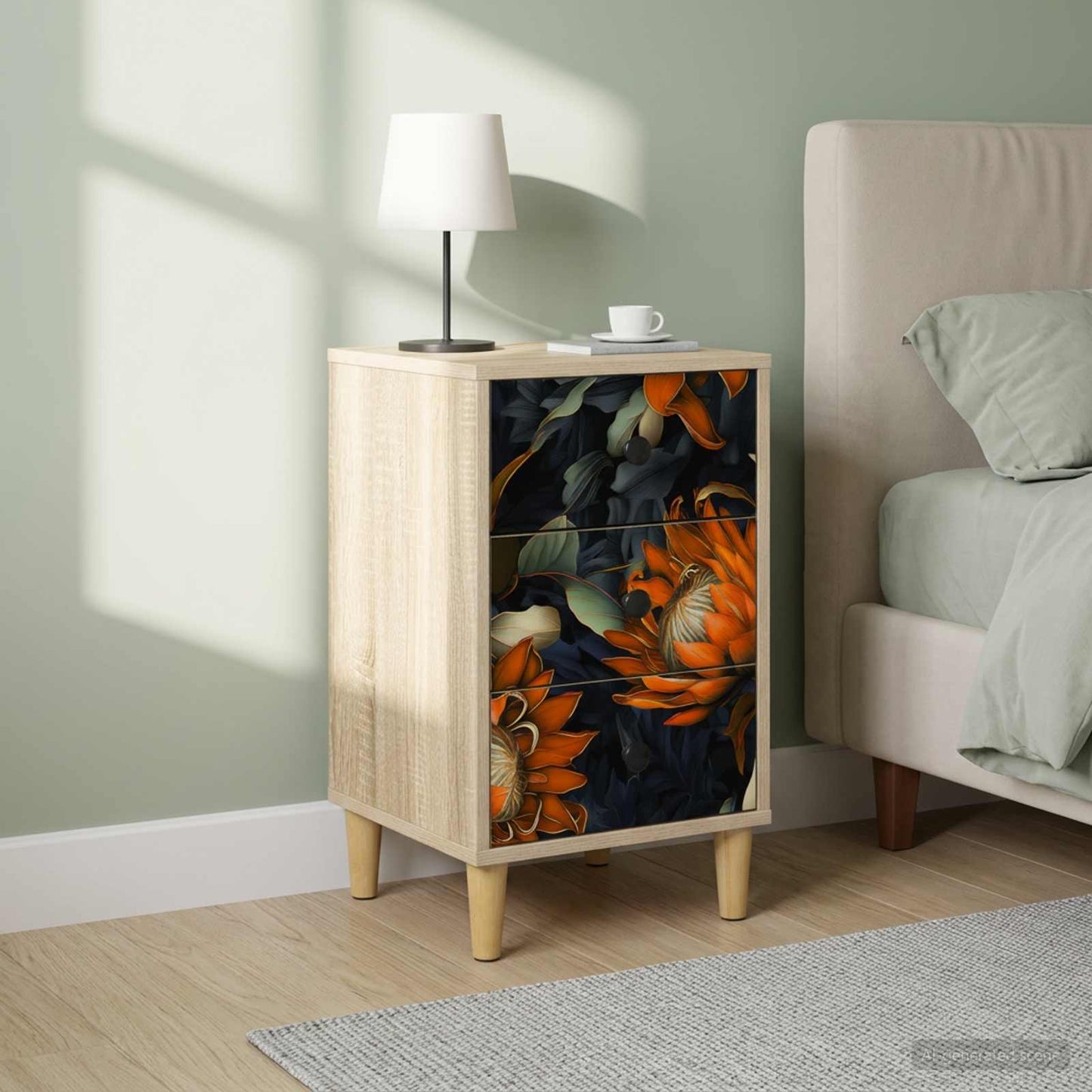 vidaXL Bedside Cabinet LOCHEM 2 pcs Sonoma Oak 36 x 33 x 60 cm