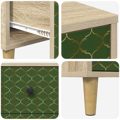 vidaXL Bedside Cabinet GELEEN 2 pcs Sonoma Oak 36 x 33 x 60 cm