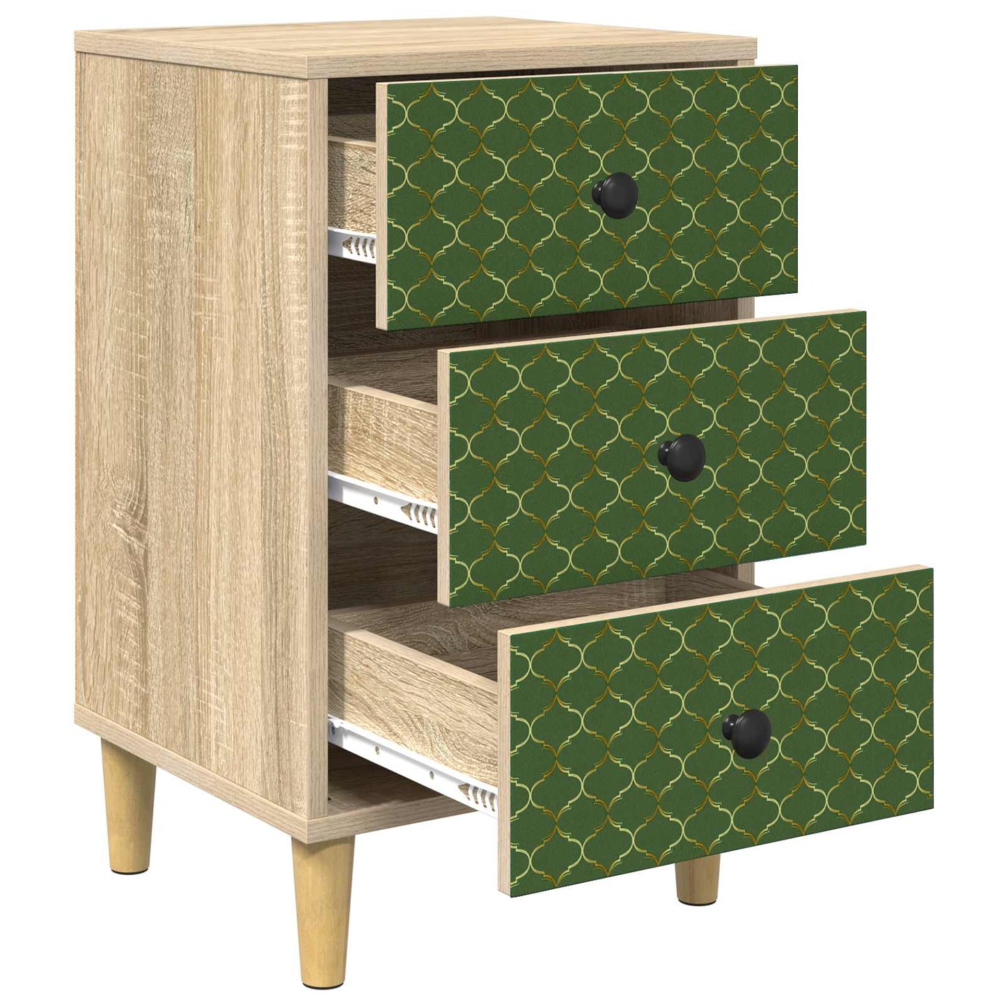 vidaXL Bedside Cabinet GELEEN 2 pcs Sonoma Oak 36 x 33 x 60 cm