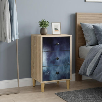 vidaXL Bedside Cabinet RAALTE Sonoma Oak 36 x 33 x 60 cm