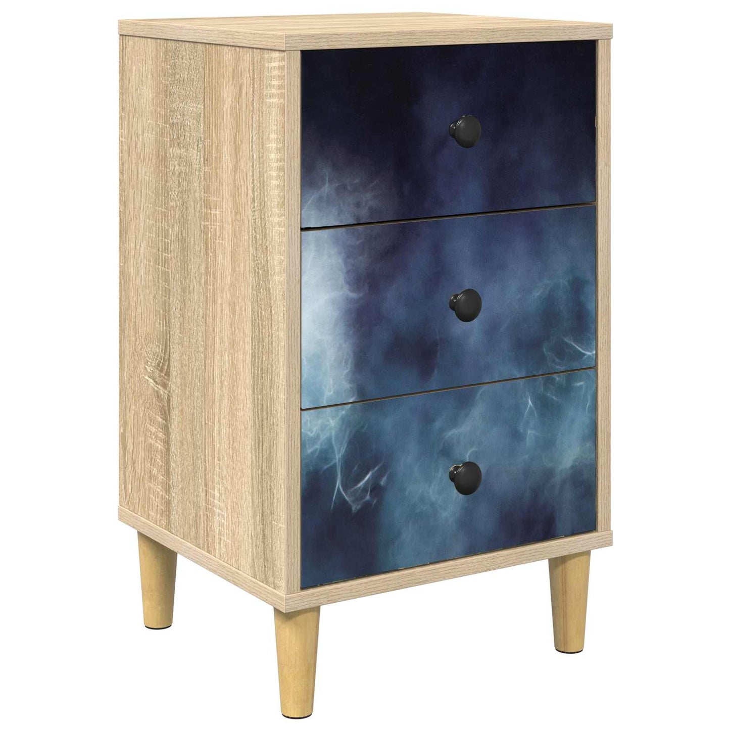 vidaXL Bedside Cabinet RAALTE Sonoma Oak 36 x 33 x 60 cm