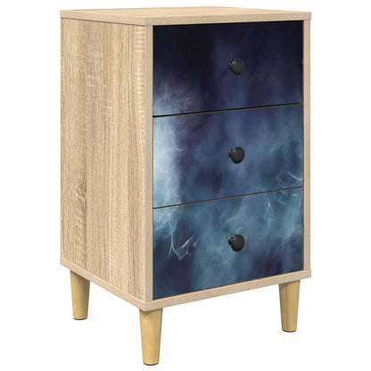 vidaXL Bedside Cabinet RAALTE Sonoma Oak 36 x 33 x 60 cm