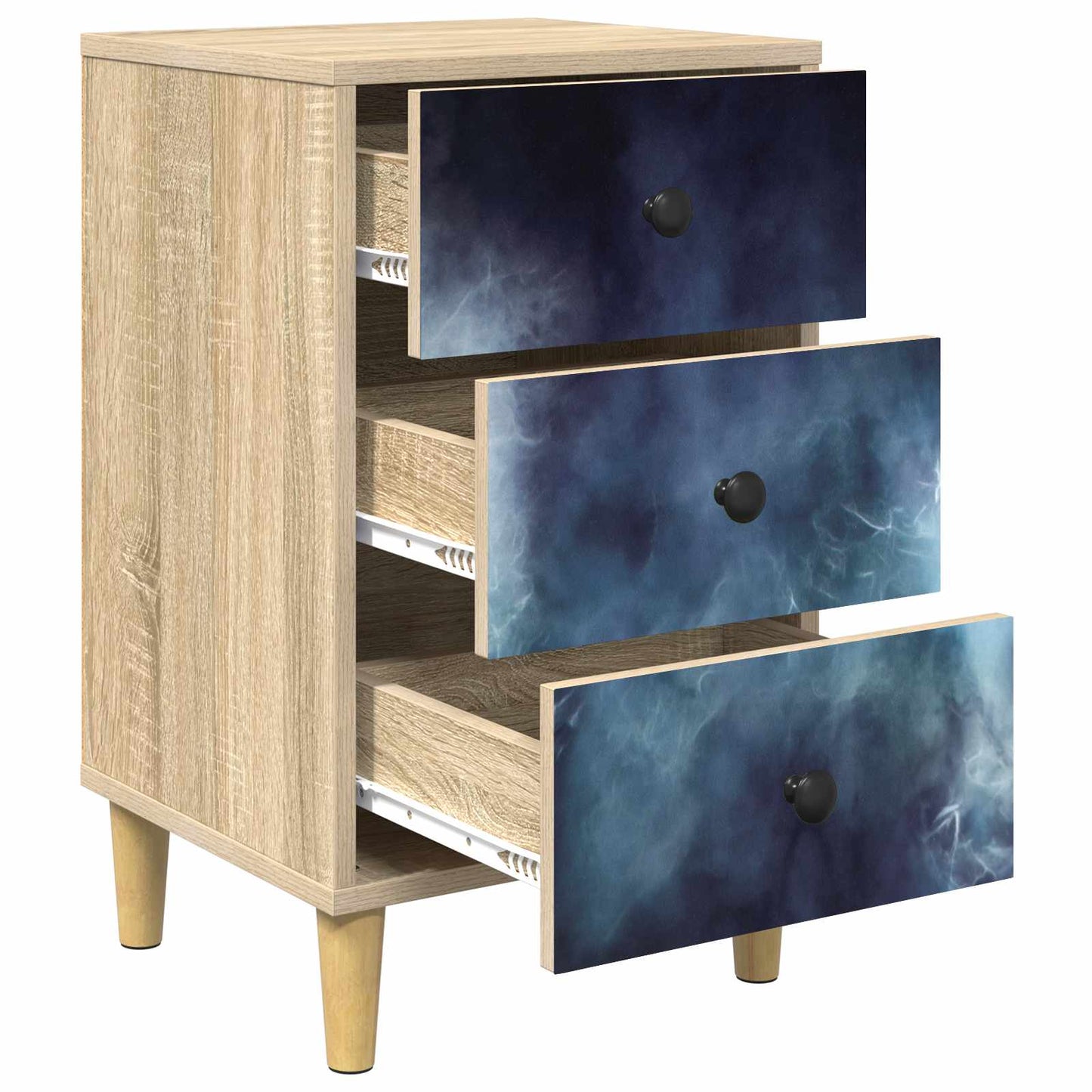 vidaXL Bedside Cabinet RAALTE Sonoma Oak 36 x 33 x 60 cm