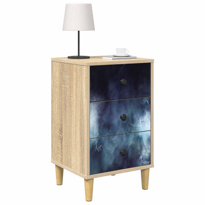 vidaXL Bedside Cabinet RAALTE Sonoma Oak 36 x 33 x 60 cm