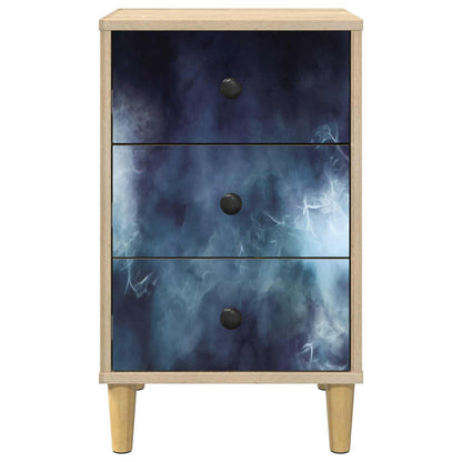 vidaXL Bedside Cabinet RAALTE 2 pcs Sonoma Oak 36 x 33 x 60 cm