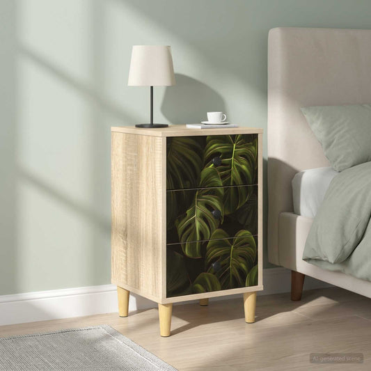 vidaXL Bedside Cabinet ELBURG 2 pcs Sonoma Oak 36 x 33 x 60 cm