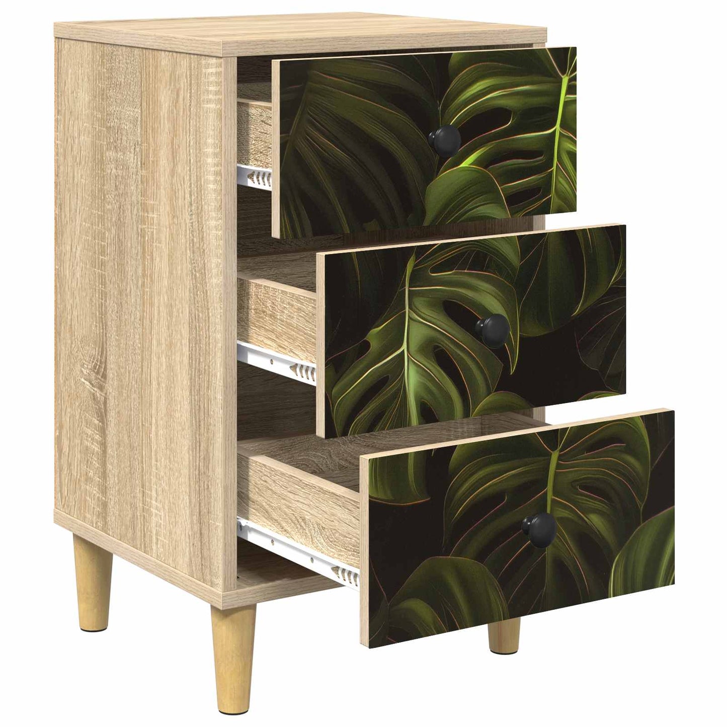 vidaXL Bedside Cabinet ELBURG 2 pcs Sonoma Oak 36 x 33 x 60 cm