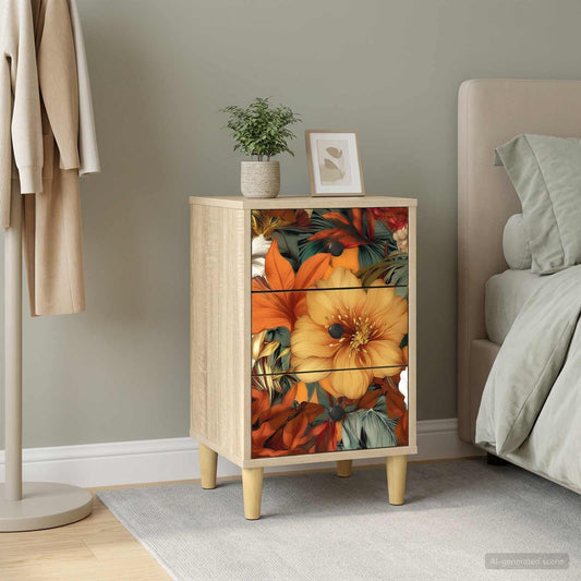 vidaXL Bedside Cabinet GENNEP Sonoma Oak 36 x 33 x 60 cm