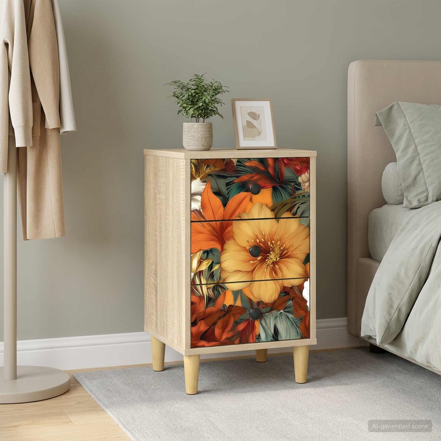 vidaXL Bedside Cabinet GENNEP Sonoma Oak 36 x 33 x 60 cm