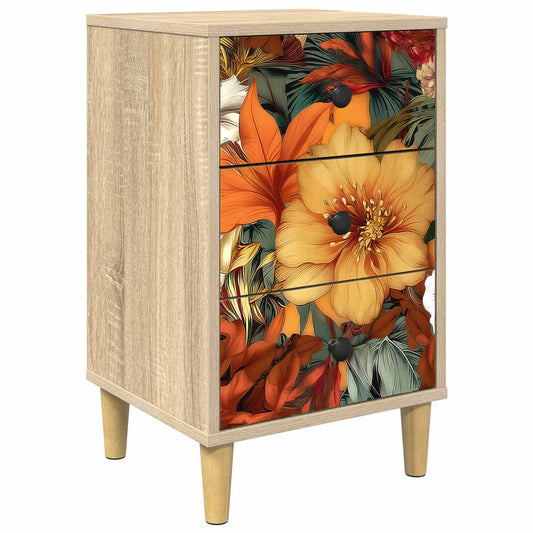 vidaXL Bedside Cabinet GENNEP Sonoma Oak 36 x 33 x 60 cm