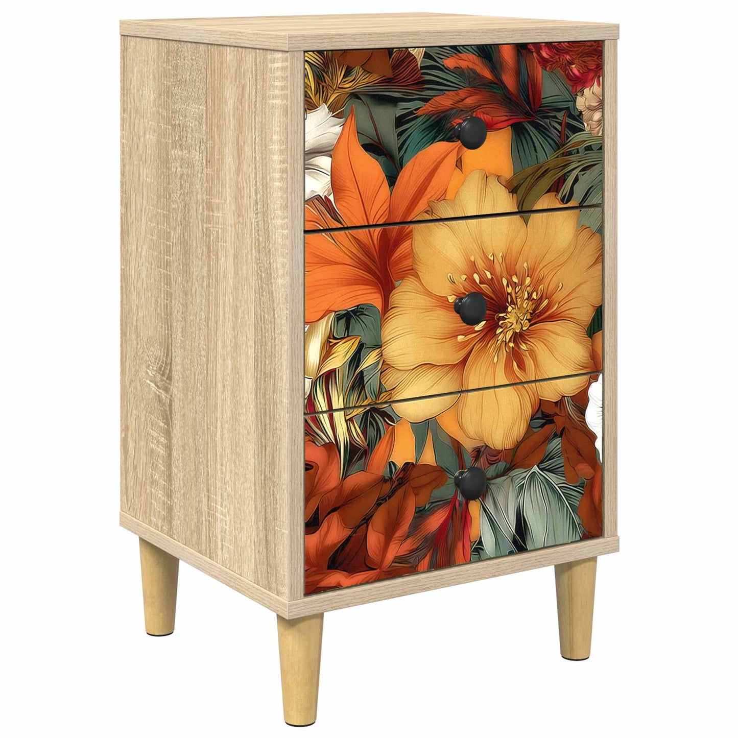 vidaXL Bedside Cabinet GENNEP Sonoma Oak 36 x 33 x 60 cm