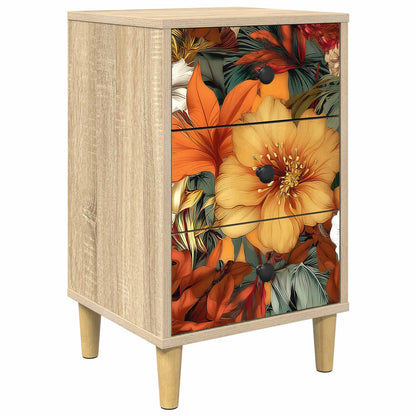 vidaXL Bedside Cabinet GENNEP Sonoma Oak 36 x 33 x 60 cm