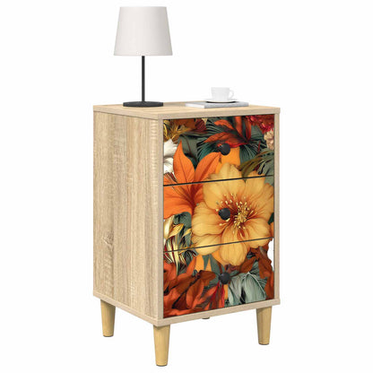 vidaXL Bedside Cabinet GENNEP Sonoma Oak 36 x 33 x 60 cm