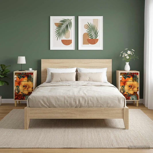 vidaXL Bedside Cabinet GENNEP 2 pcs Sonoma Oak 36 x 33 x 60 cm