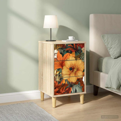 vidaXL Bedside Cabinet GENNEP 2 pcs Sonoma Oak 36 x 33 x 60 cm