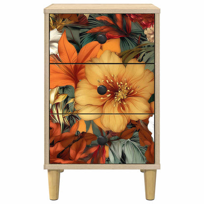 vidaXL Bedside Cabinet GENNEP 2 pcs Sonoma Oak 36 x 33 x 60 cm