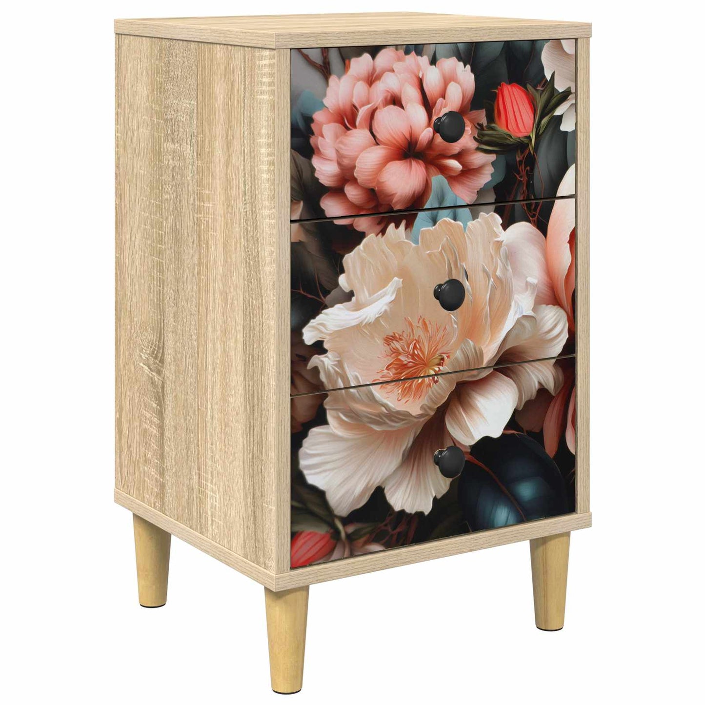 vidaXL Bedside Cabinet BORNE Sonoma Oak 36 x 33 x 60 cm