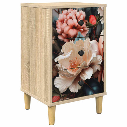 vidaXL Bedside Cabinet BORNE Sonoma Oak 36 x 33 x 60 cm