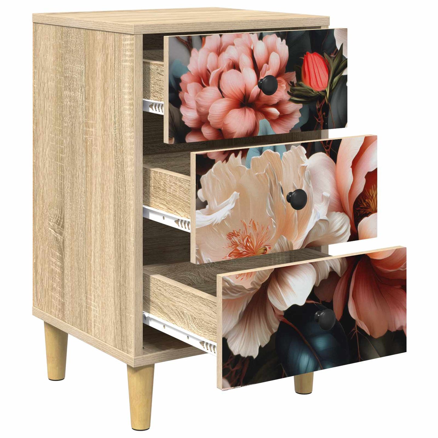 vidaXL Bedside Cabinet BORNE Sonoma Oak 36 x 33 x 60 cm