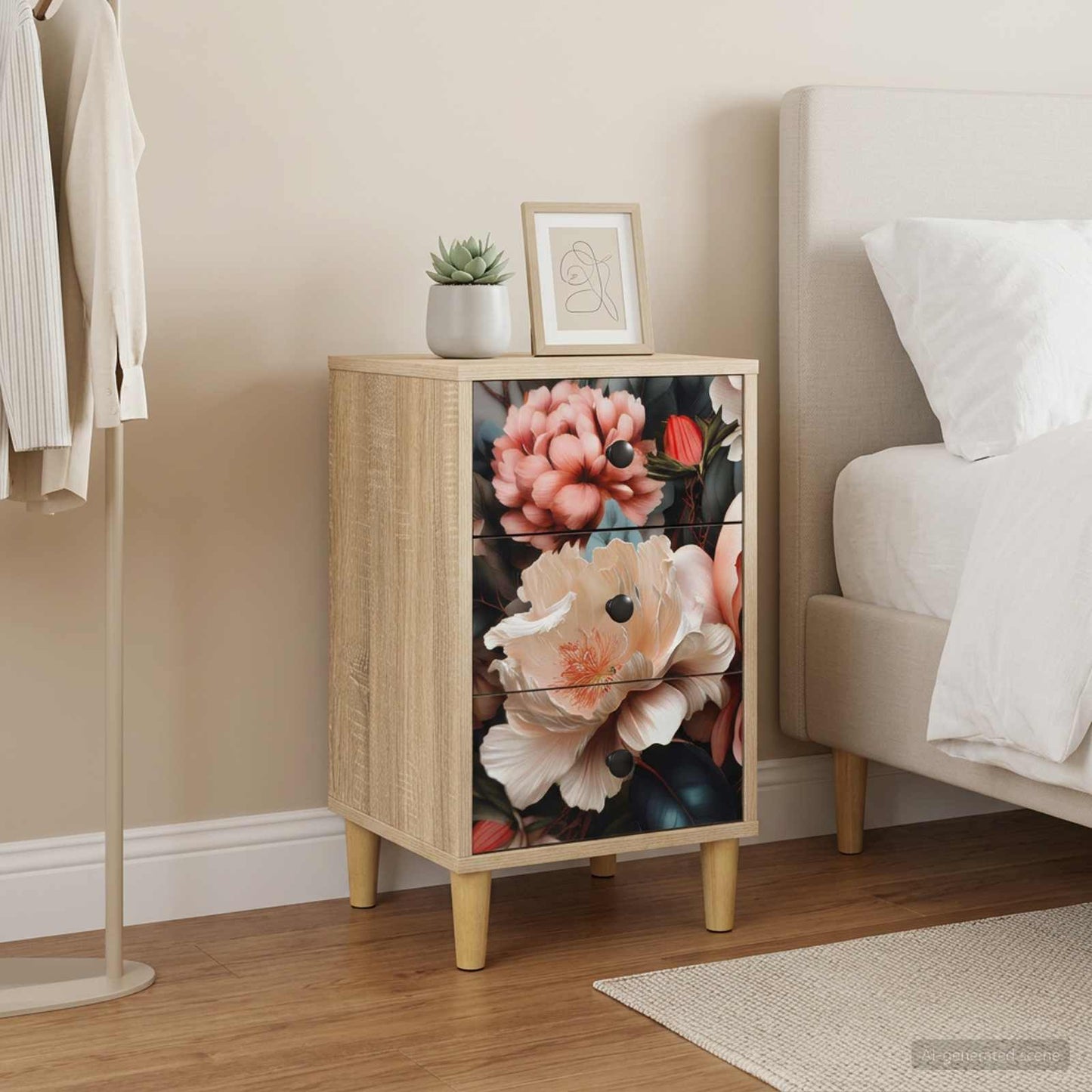 vidaXL Bedside Cabinet BORNE 2 pcs Sonoma Oak 36 x 33 x 60 cm