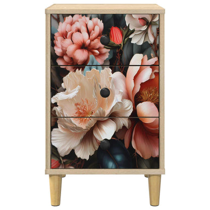 vidaXL Bedside Cabinet BORNE 2 pcs Sonoma Oak 36 x 33 x 60 cm
