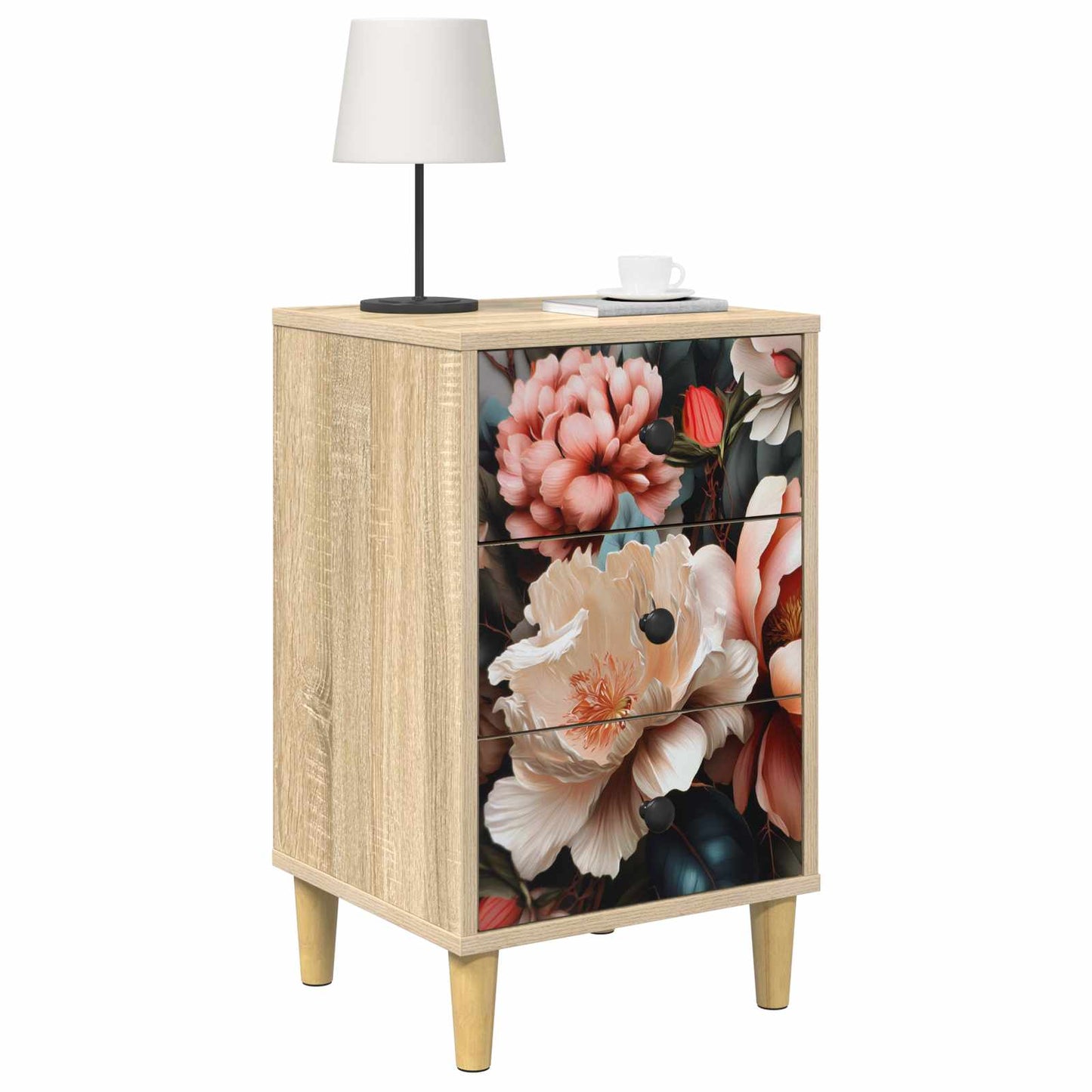 vidaXL Bedside Cabinet BORNE 2 pcs Sonoma Oak 36 x 33 x 60 cm