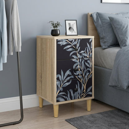vidaXL Bedside Cabinet DOKKUM Sonoma Oak 36 x 33 x 60 cm