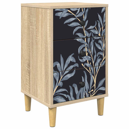 vidaXL Bedside Cabinet DOKKUM Sonoma Oak 36 x 33 x 60 cm