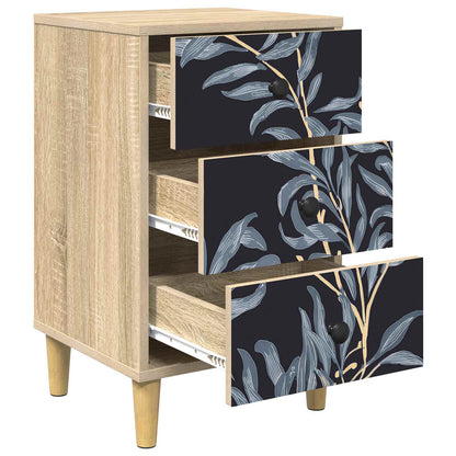 vidaXL Bedside Cabinet DOKKUM Sonoma Oak 36 x 33 x 60 cm