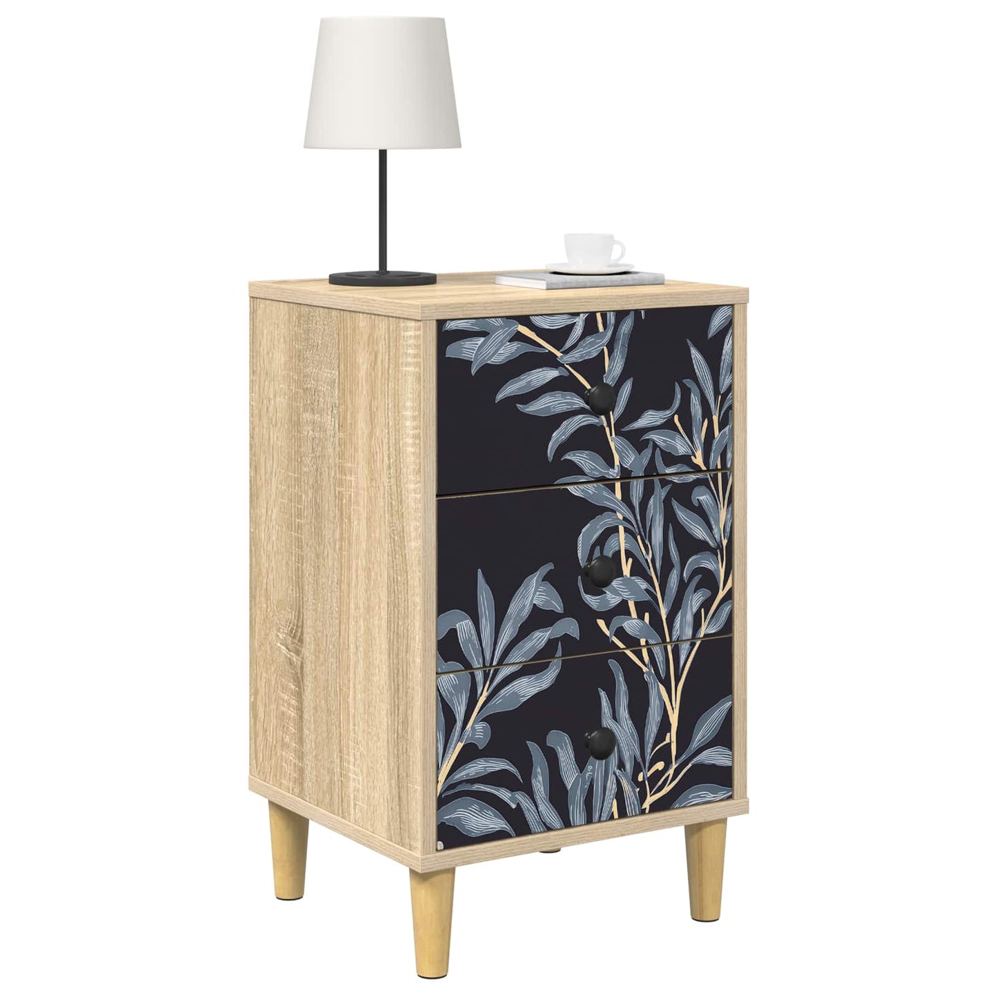 vidaXL Bedside Cabinet DOKKUM Sonoma Oak 36 x 33 x 60 cm