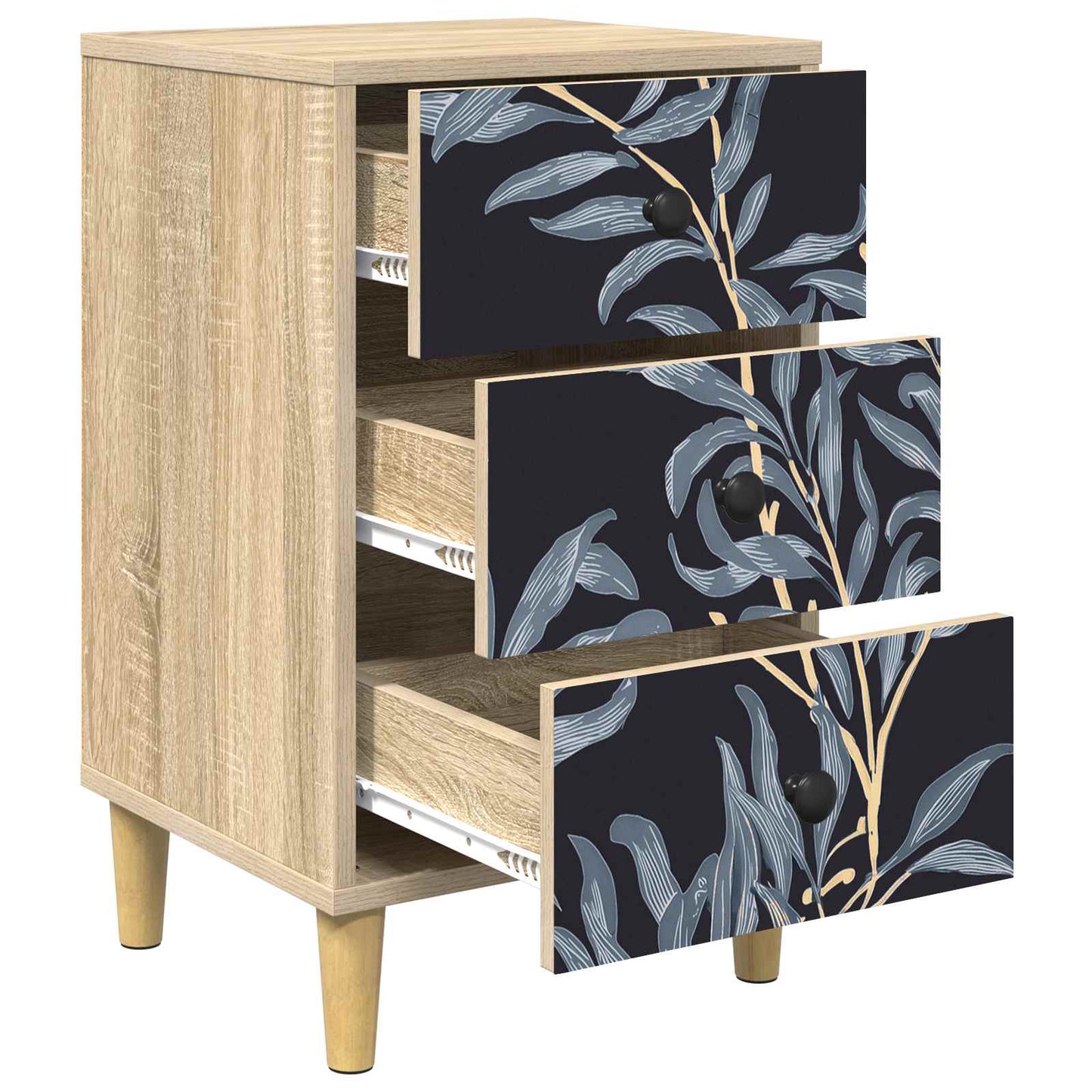 vidaXL Bedside Cabinet DOKKUM 2 pcs Sonoma Oak 36 x 33 x 60 cm