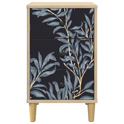 vidaXL Bedside Cabinet DOKKUM 2 pcs Sonoma Oak 36 x 33 x 60 cm