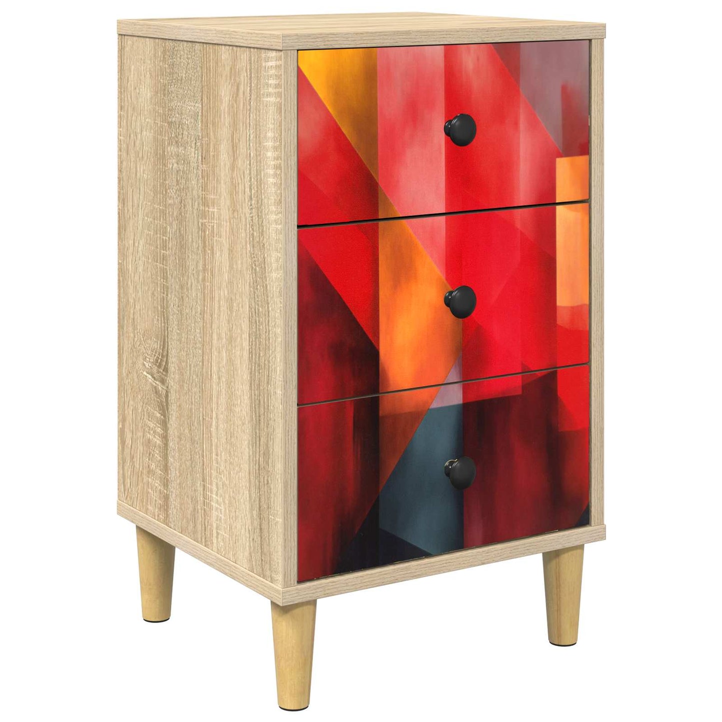 vidaXL Bedside Cabinet HEESCH Sonoma Oak 36 x 33 x 60 cm