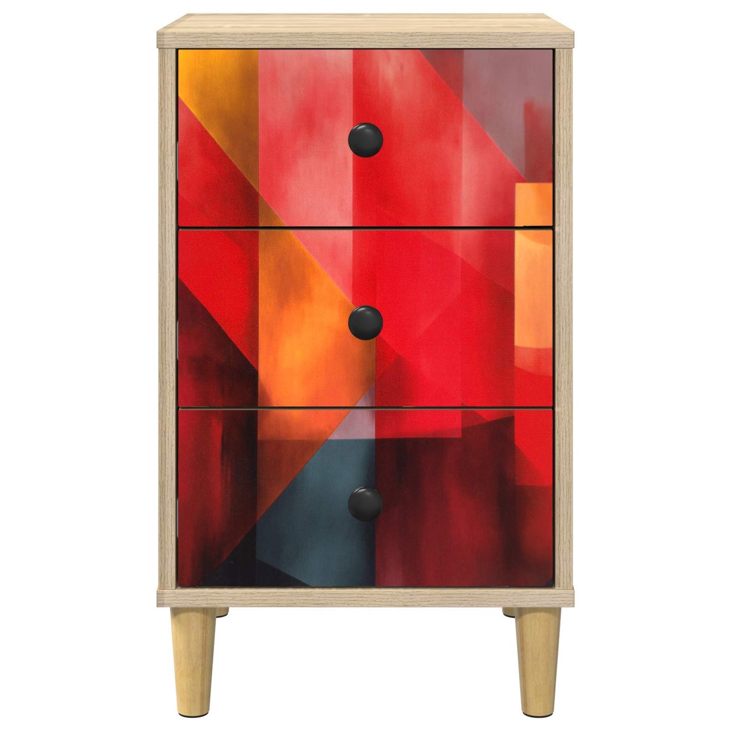 vidaXL Bedside Cabinet HEESCH Sonoma Oak 36 x 33 x 60 cm