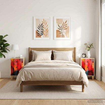vidaXL Bedside Cabinet HEESCH 2 pcs Sonoma Oak 36 x 33 x 60 cm