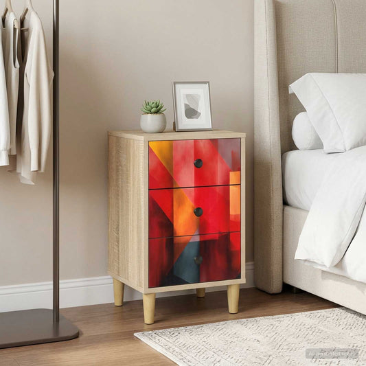 vidaXL Bedside Cabinet HEESCH 2 pcs Sonoma Oak 36 x 33 x 60 cm
