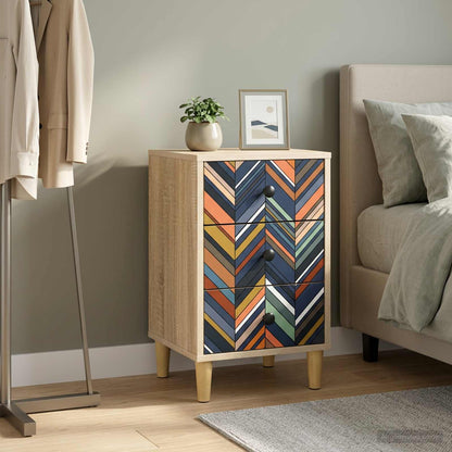 vidaXL Bedside Cabinet OMMEN Sonoma Oak 36 x 33 x 60 cm