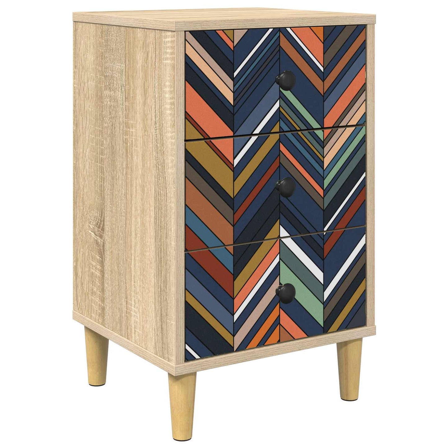 vidaXL Bedside Cabinet OMMEN Sonoma Oak 36 x 33 x 60 cm