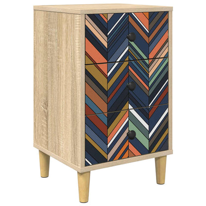 vidaXL Bedside Cabinet OMMEN Sonoma Oak 36 x 33 x 60 cm
