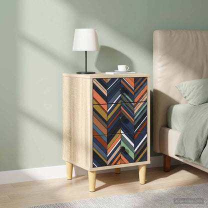 vidaXL Bedside Cabinet OMMEN 2 pcs Sonoma Oak 36 x 33 x 60 cm