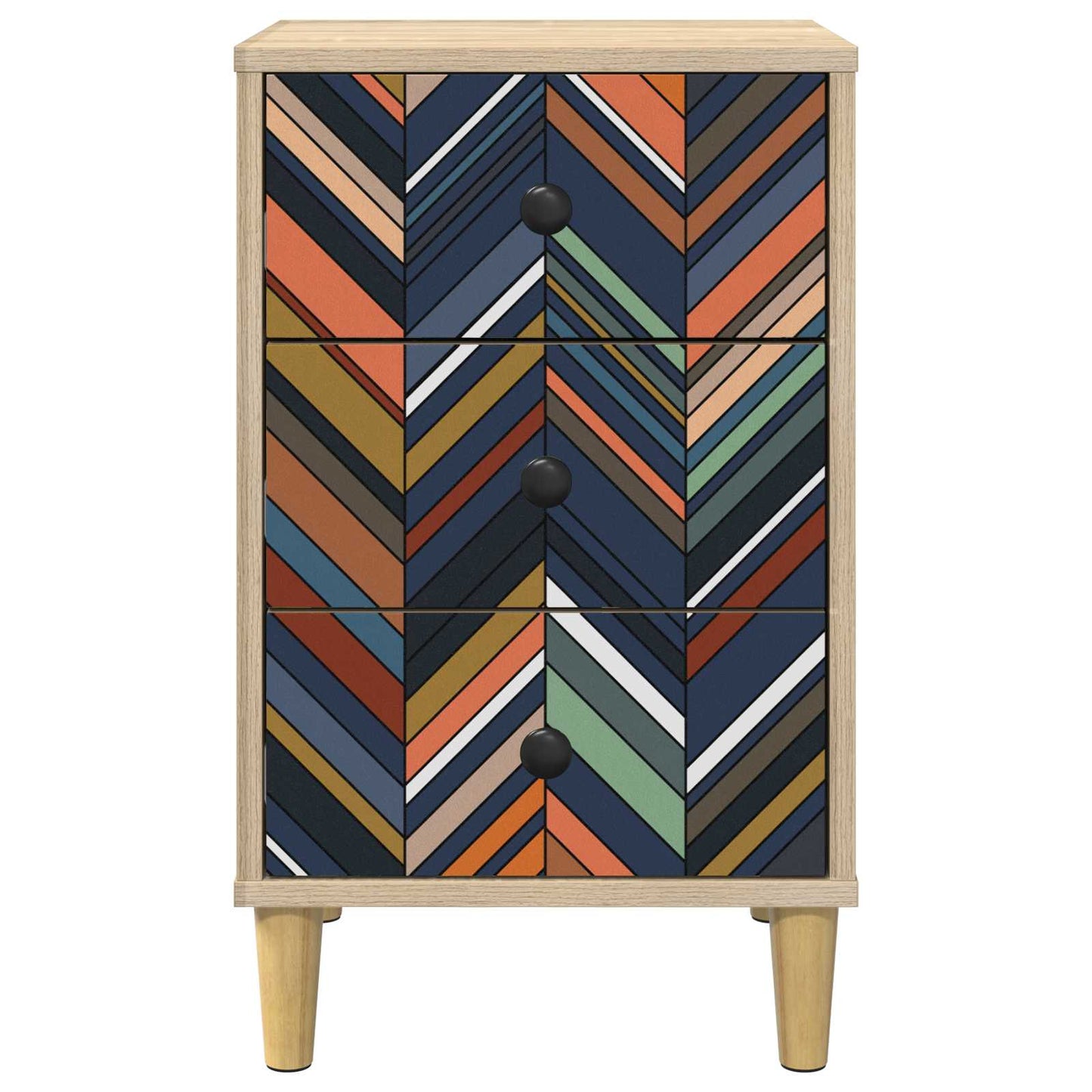 vidaXL Bedside Cabinet OMMEN 2 pcs Sonoma Oak 36 x 33 x 60 cm