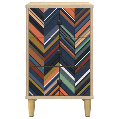 vidaXL Bedside Cabinet OMMEN 2 pcs Sonoma Oak 36 x 33 x 60 cm